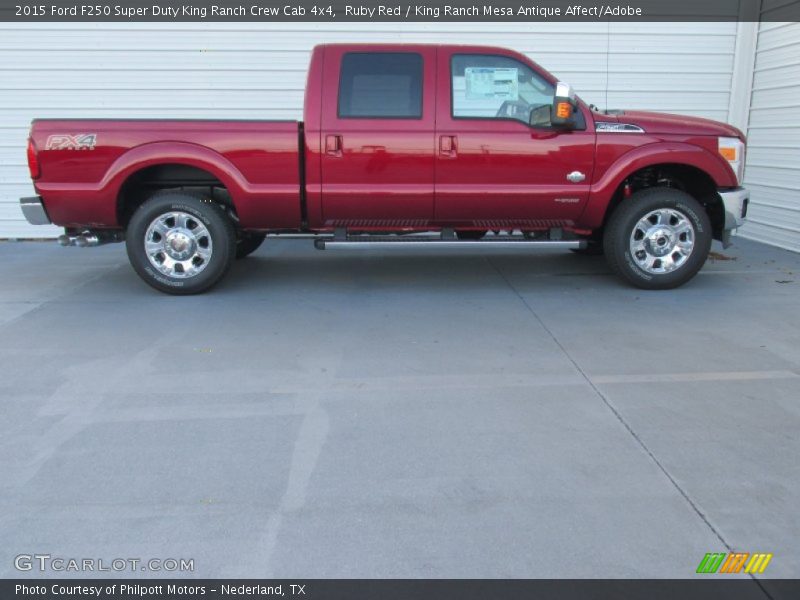 Ruby Red / King Ranch Mesa Antique Affect/Adobe 2015 Ford F250 Super Duty King Ranch Crew Cab 4x4