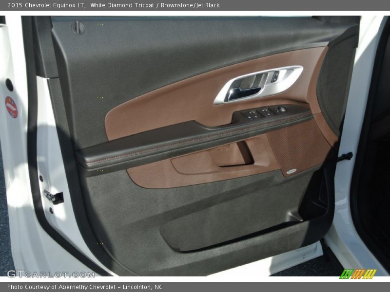 White Diamond Tricoat / Brownstone/Jet Black 2015 Chevrolet Equinox LT