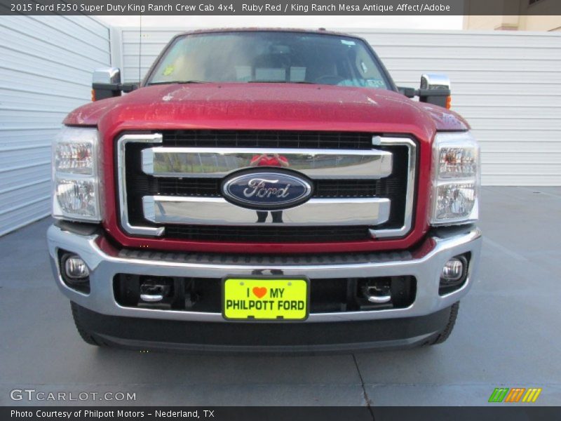 Ruby Red / King Ranch Mesa Antique Affect/Adobe 2015 Ford F250 Super Duty King Ranch Crew Cab 4x4