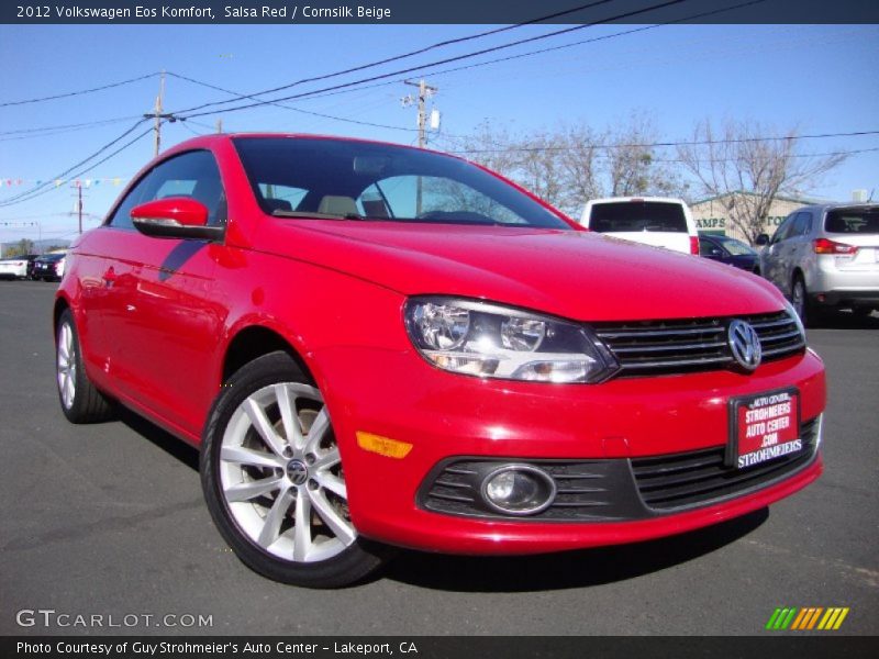 Salsa Red / Cornsilk Beige 2012 Volkswagen Eos Komfort