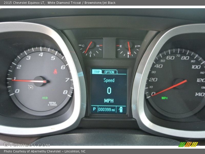 White Diamond Tricoat / Brownstone/Jet Black 2015 Chevrolet Equinox LT