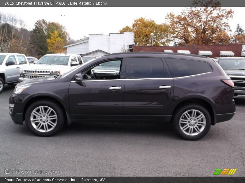 Sable Metallic / Ebony 2015 Chevrolet Traverse LT AWD