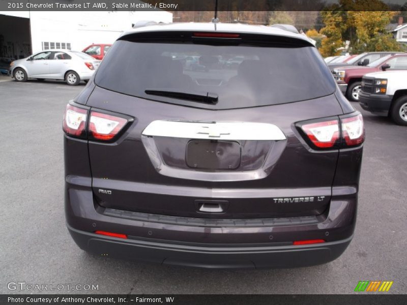 Sable Metallic / Ebony 2015 Chevrolet Traverse LT AWD