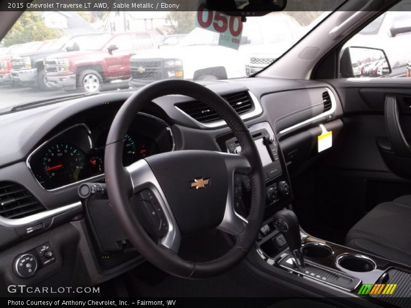 Sable Metallic / Ebony 2015 Chevrolet Traverse LT AWD