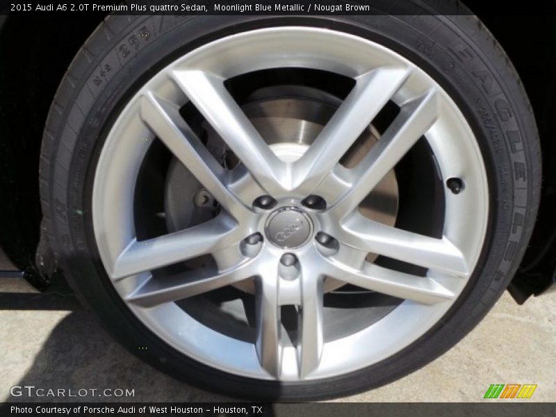 Moonlight Blue Metallic / Nougat Brown 2015 Audi A6 2.0T Premium Plus quattro Sedan