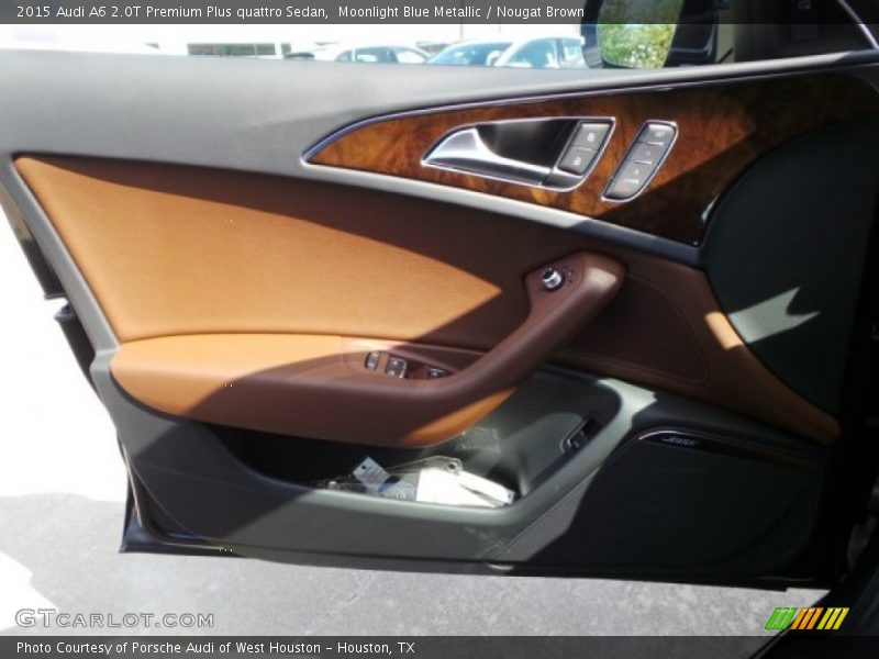 Moonlight Blue Metallic / Nougat Brown 2015 Audi A6 2.0T Premium Plus quattro Sedan