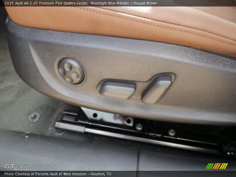 Moonlight Blue Metallic / Nougat Brown 2015 Audi A6 2.0T Premium Plus quattro Sedan