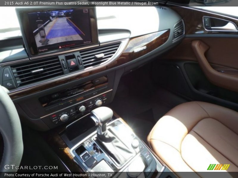 Moonlight Blue Metallic / Nougat Brown 2015 Audi A6 2.0T Premium Plus quattro Sedan