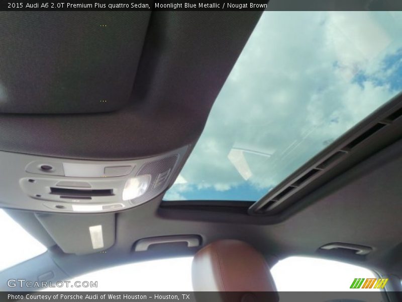 Moonlight Blue Metallic / Nougat Brown 2015 Audi A6 2.0T Premium Plus quattro Sedan