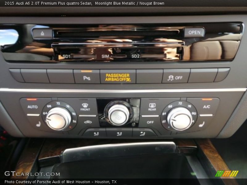 Moonlight Blue Metallic / Nougat Brown 2015 Audi A6 2.0T Premium Plus quattro Sedan