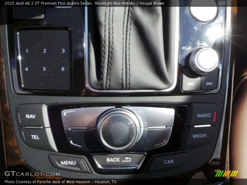 Moonlight Blue Metallic / Nougat Brown 2015 Audi A6 2.0T Premium Plus quattro Sedan