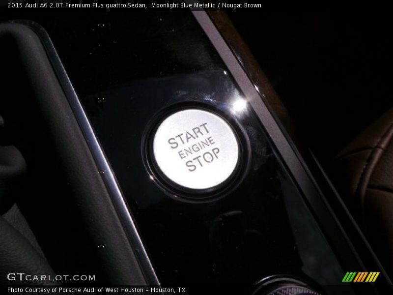 Moonlight Blue Metallic / Nougat Brown 2015 Audi A6 2.0T Premium Plus quattro Sedan