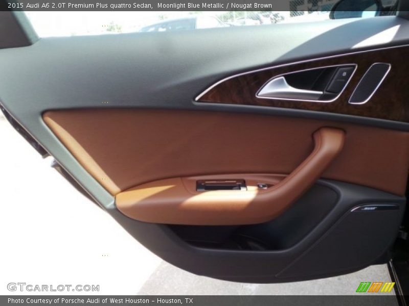 Moonlight Blue Metallic / Nougat Brown 2015 Audi A6 2.0T Premium Plus quattro Sedan