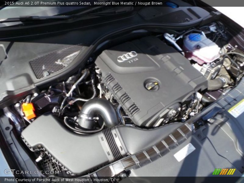 Moonlight Blue Metallic / Nougat Brown 2015 Audi A6 2.0T Premium Plus quattro Sedan