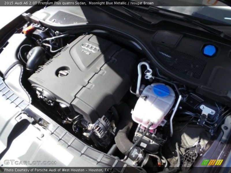 Moonlight Blue Metallic / Nougat Brown 2015 Audi A6 2.0T Premium Plus quattro Sedan