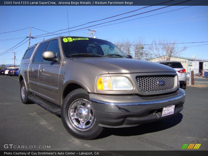 Arizona Beige Metallic / Medium Parchment Beige 2003 Ford F150 Lariat SuperCrew