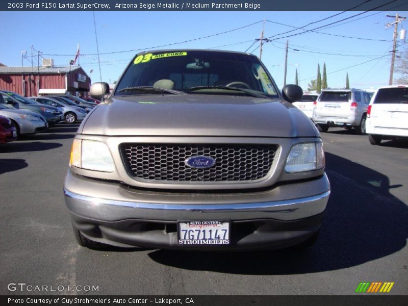 Arizona Beige Metallic / Medium Parchment Beige 2003 Ford F150 Lariat SuperCrew