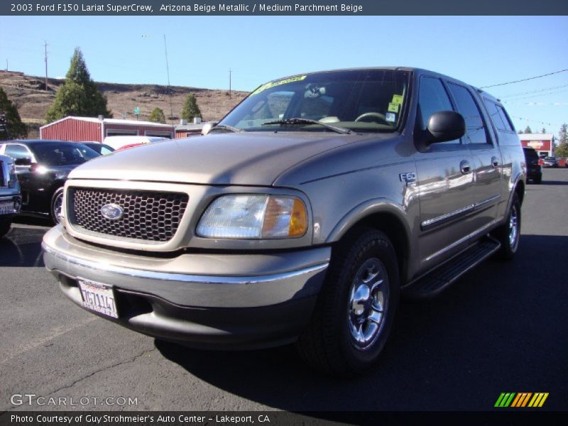 Arizona Beige Metallic / Medium Parchment Beige 2003 Ford F150 Lariat SuperCrew