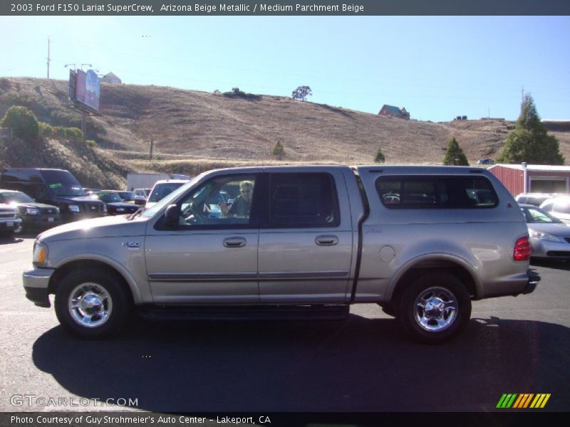 Arizona Beige Metallic / Medium Parchment Beige 2003 Ford F150 Lariat SuperCrew