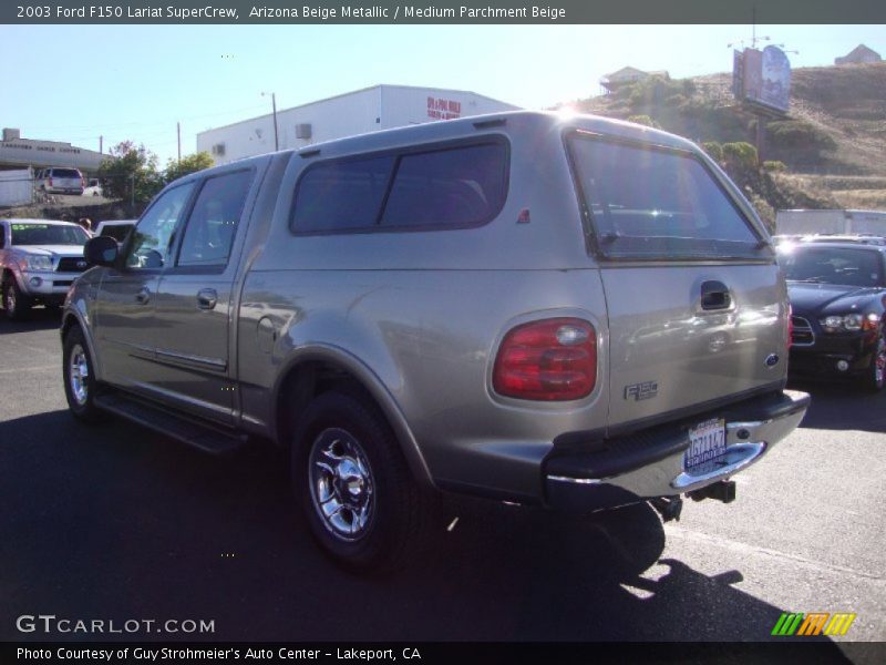 Arizona Beige Metallic / Medium Parchment Beige 2003 Ford F150 Lariat SuperCrew