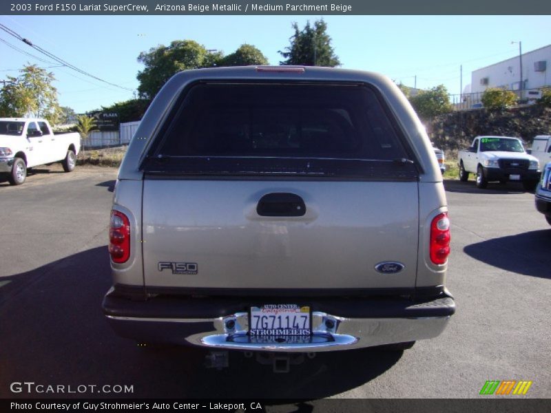 Arizona Beige Metallic / Medium Parchment Beige 2003 Ford F150 Lariat SuperCrew