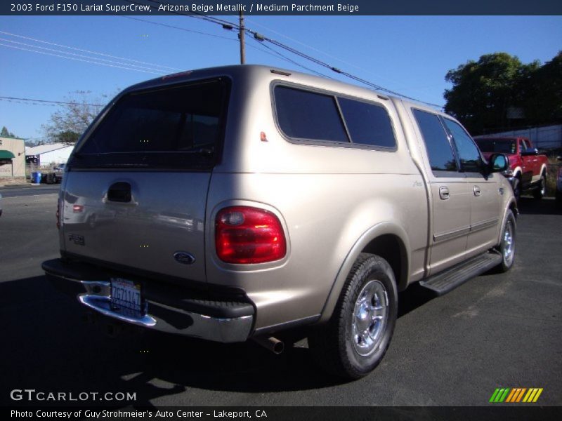 Arizona Beige Metallic / Medium Parchment Beige 2003 Ford F150 Lariat SuperCrew