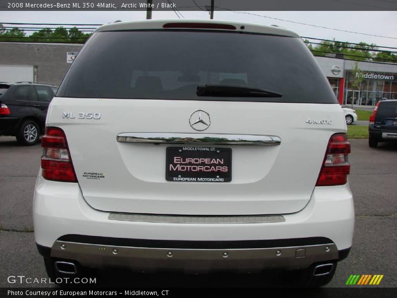 Arctic White / Black 2008 Mercedes-Benz ML 350 4Matic