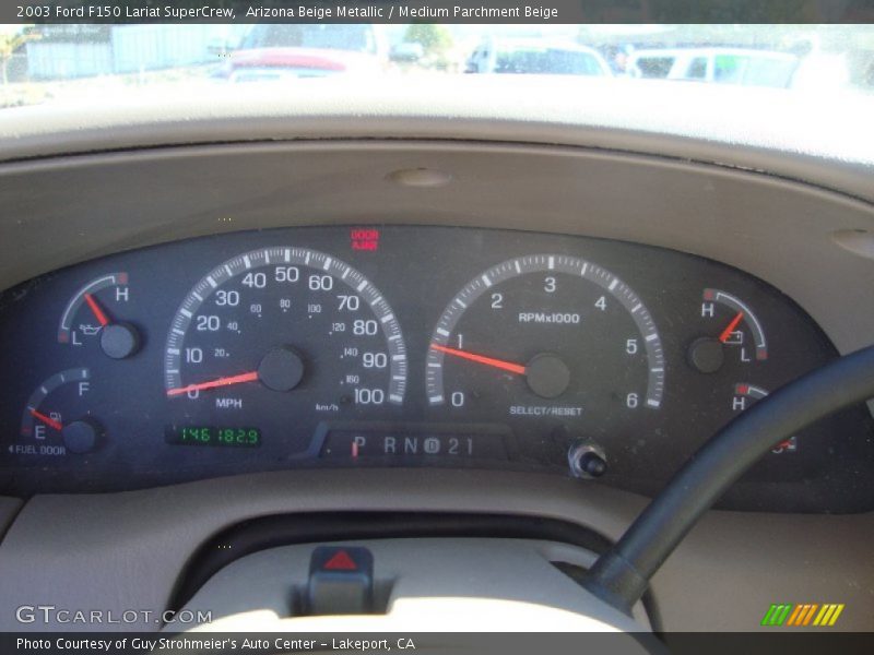 Arizona Beige Metallic / Medium Parchment Beige 2003 Ford F150 Lariat SuperCrew