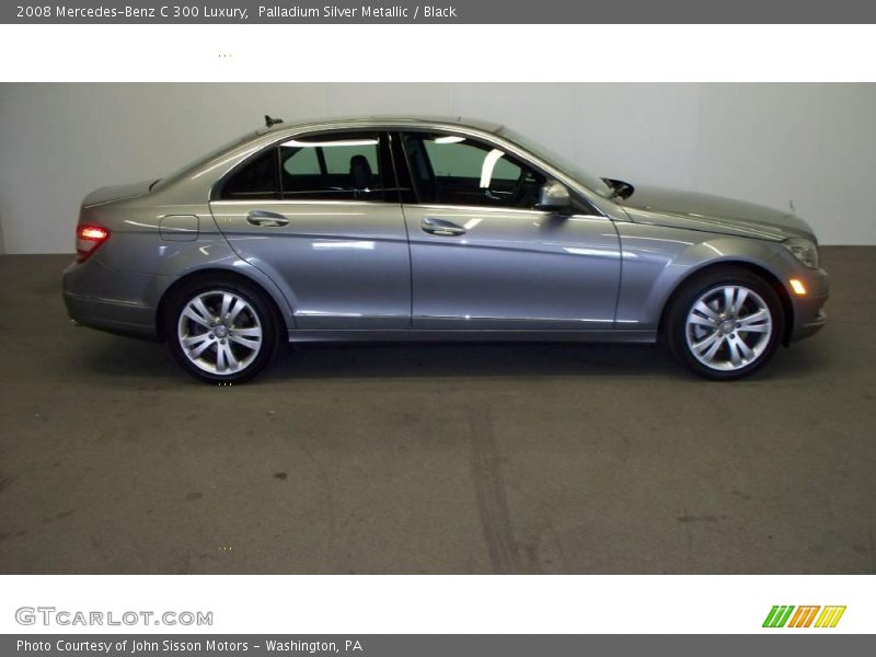 Palladium Silver Metallic / Black 2008 Mercedes-Benz C 300 Luxury