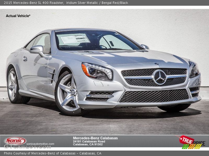 Iridium Silver Metallic / Bengal Red/Black 2015 Mercedes-Benz SL 400 Roadster