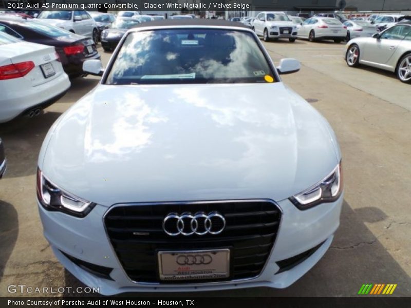 Glacier White Metallic / Velvet Beige 2015 Audi A5 Premium quattro Convertible