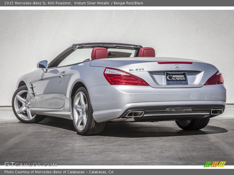 Iridium Silver Metallic / Bengal Red/Black 2015 Mercedes-Benz SL 400 Roadster