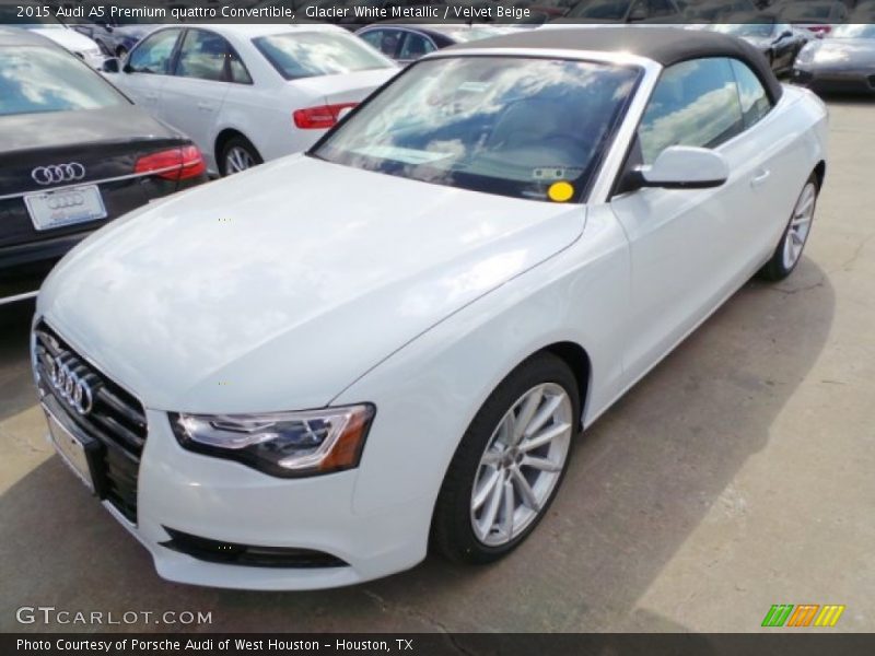 Glacier White Metallic / Velvet Beige 2015 Audi A5 Premium quattro Convertible
