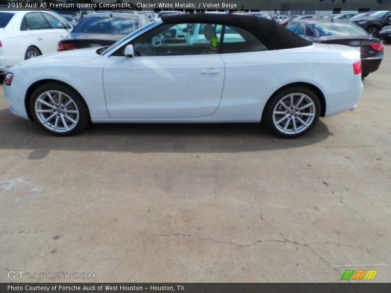 Glacier White Metallic / Velvet Beige 2015 Audi A5 Premium quattro Convertible