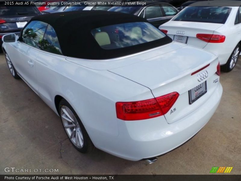 Glacier White Metallic / Velvet Beige 2015 Audi A5 Premium quattro Convertible