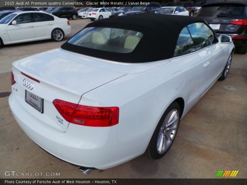 Glacier White Metallic / Velvet Beige 2015 Audi A5 Premium quattro Convertible