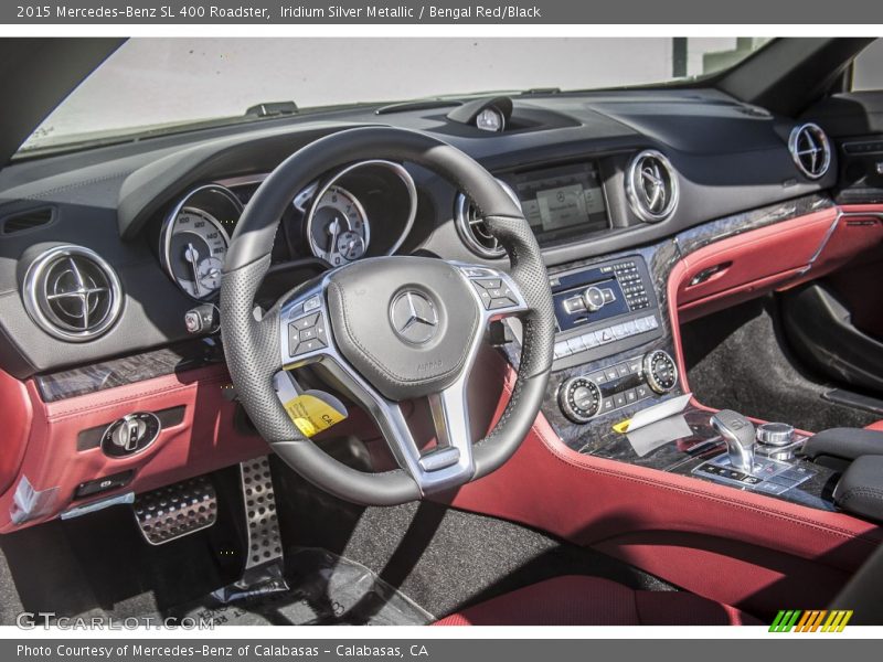 Iridium Silver Metallic / Bengal Red/Black 2015 Mercedes-Benz SL 400 Roadster