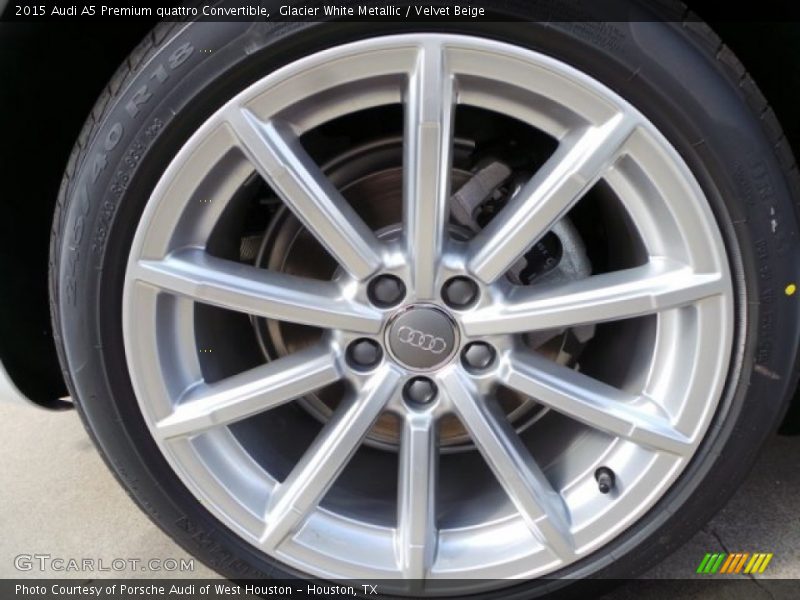 Glacier White Metallic / Velvet Beige 2015 Audi A5 Premium quattro Convertible