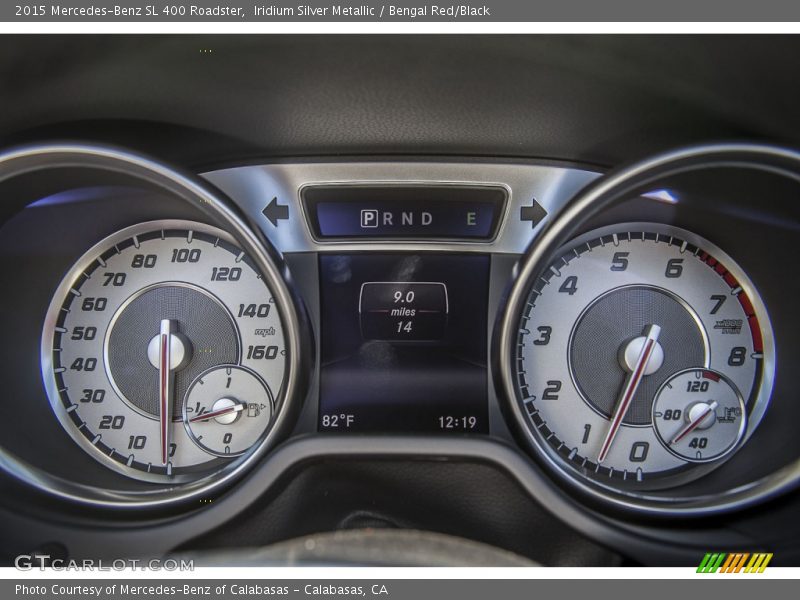 Iridium Silver Metallic / Bengal Red/Black 2015 Mercedes-Benz SL 400 Roadster