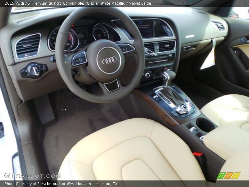 Glacier White Metallic / Velvet Beige 2015 Audi A5 Premium quattro Convertible