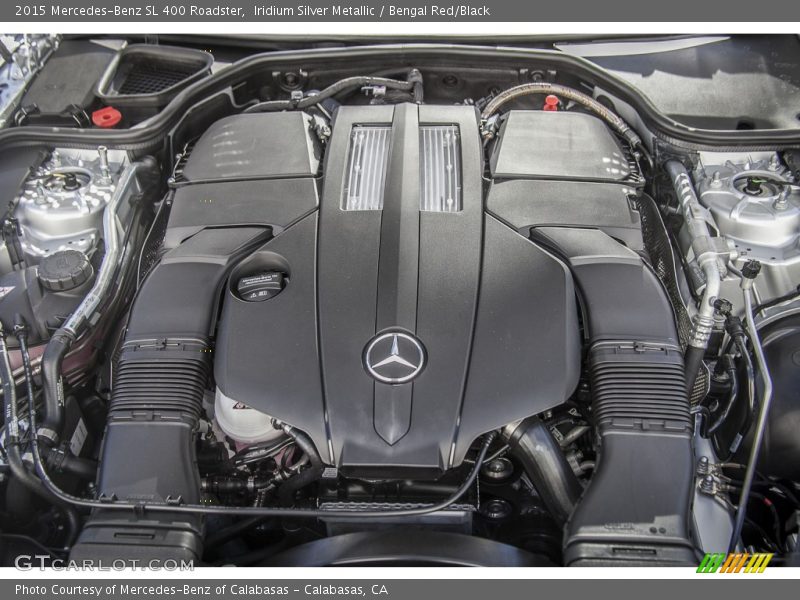 Iridium Silver Metallic / Bengal Red/Black 2015 Mercedes-Benz SL 400 Roadster