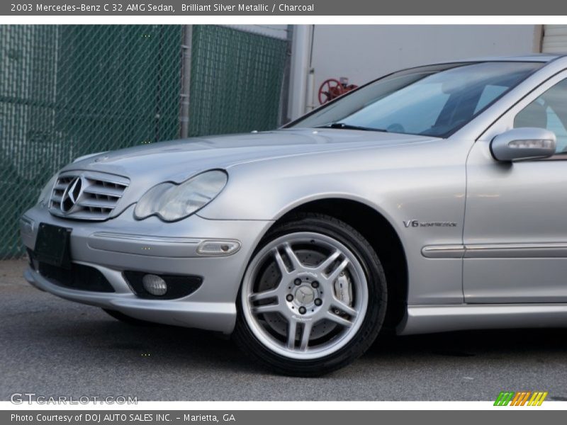 Brilliant Silver Metallic / Charcoal 2003 Mercedes-Benz C 32 AMG Sedan
