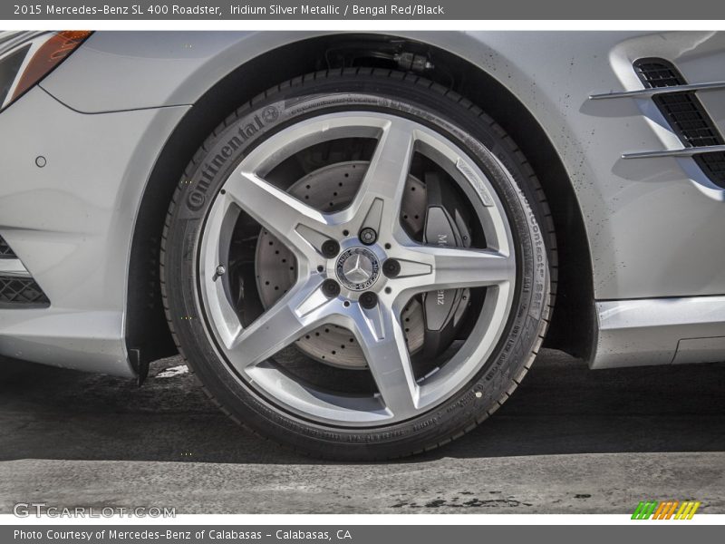 Iridium Silver Metallic / Bengal Red/Black 2015 Mercedes-Benz SL 400 Roadster