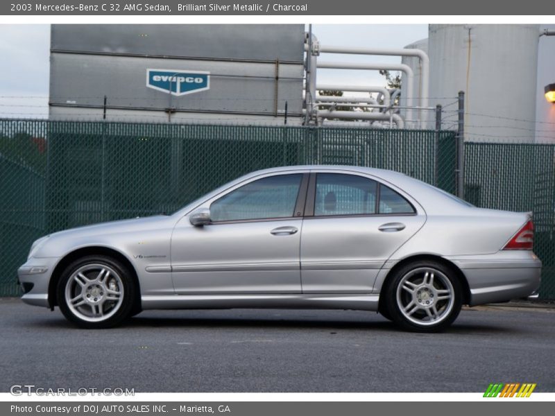Brilliant Silver Metallic / Charcoal 2003 Mercedes-Benz C 32 AMG Sedan