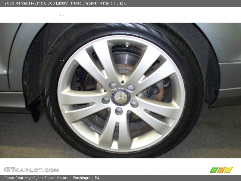 Palladium Silver Metallic / Black 2008 Mercedes-Benz C 300 Luxury