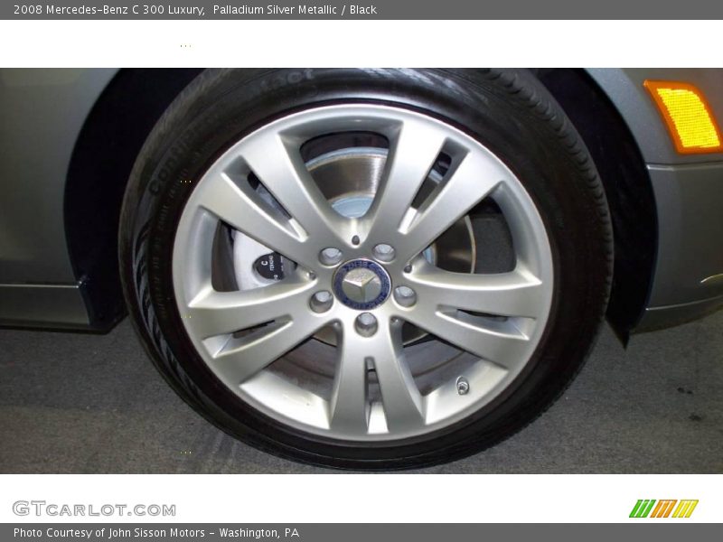 Palladium Silver Metallic / Black 2008 Mercedes-Benz C 300 Luxury