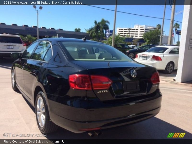 Black / Cornsilk Beige 2012 Volkswagen Jetta SE Sedan
