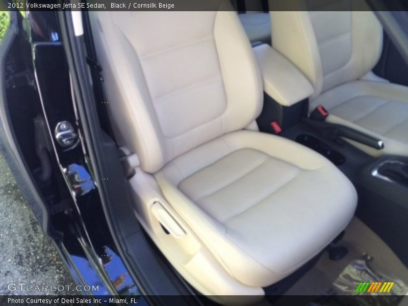 Black / Cornsilk Beige 2012 Volkswagen Jetta SE Sedan