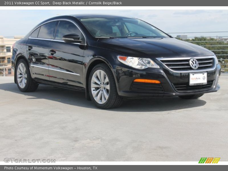 Deep Black Metallic / Cornsilk Beige/Black 2011 Volkswagen CC Sport