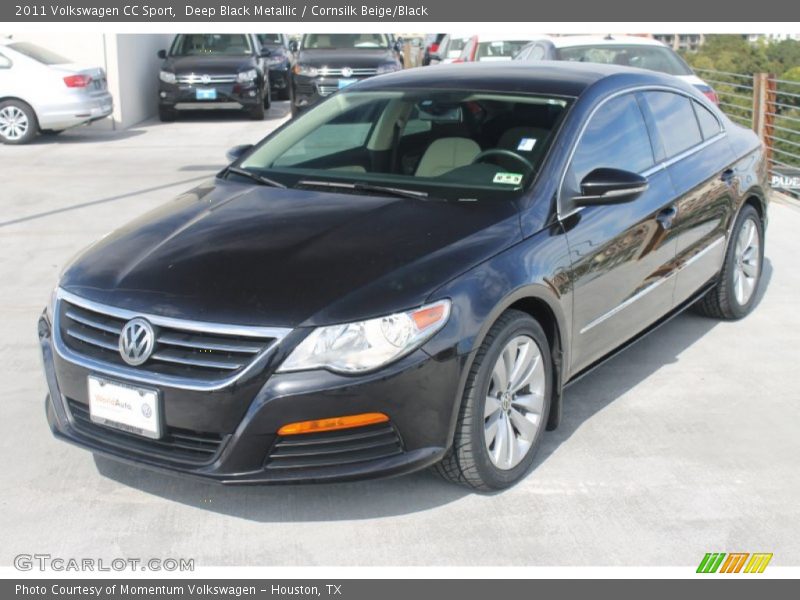 Deep Black Metallic / Cornsilk Beige/Black 2011 Volkswagen CC Sport